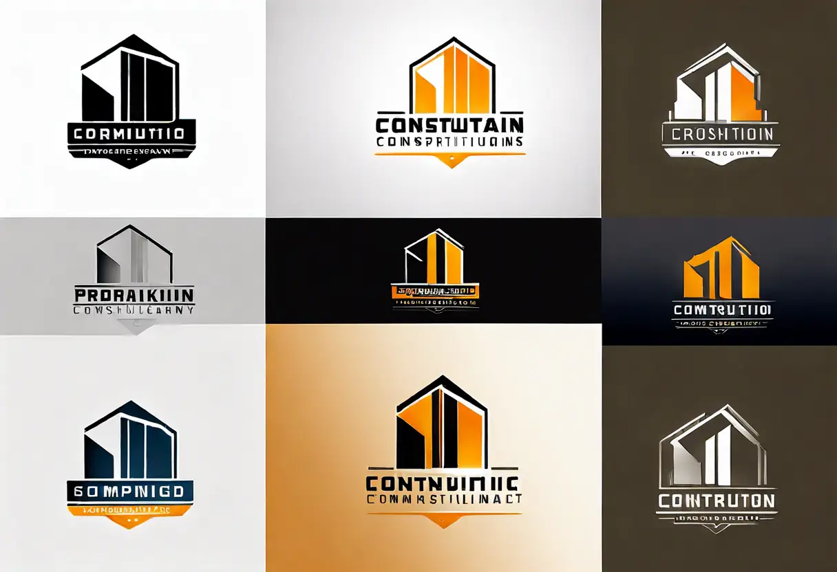 High-resolution logo of a construction company subsidiary with modern design elements on a light background.